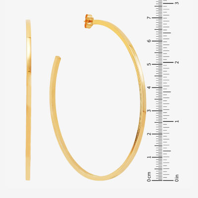 14K Gold 70mm Hoop Earrings