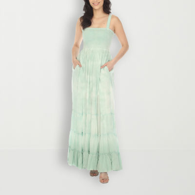 White Mark Womens Sleeveless Tie Dye Sundress