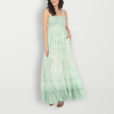 White Mark Womens Sleeveless Tie Dye Sundress