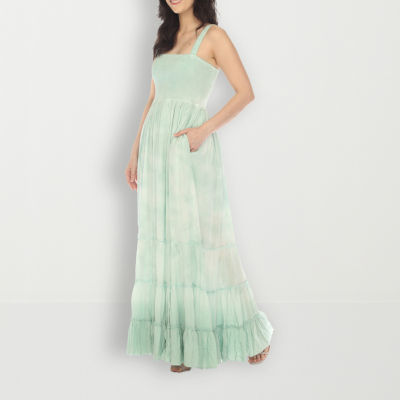 White Mark Womens Sleeveless Tie Dye Sundress