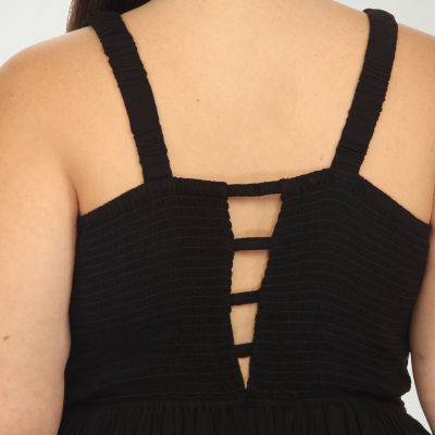 White Mark Womens Plus Sleeveless Tie Dye Sundress