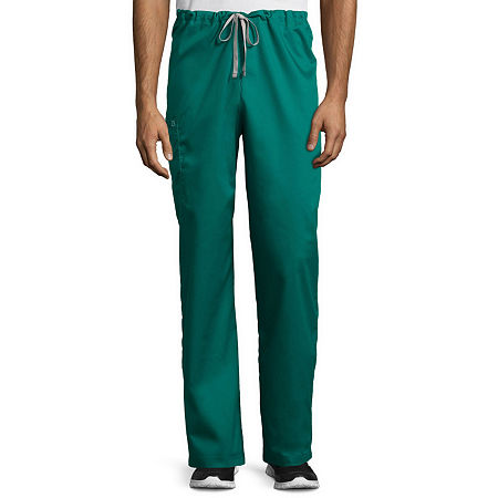 Wink Wonderwork 500 Drawstring Cargo Unisex Adult Tag Free Scrub Pants, Small, Green