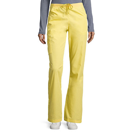 Wink Origins 5026 Romeo 6-Pocket Womens Petite Scrub Pants, Petite 2x, Yellow