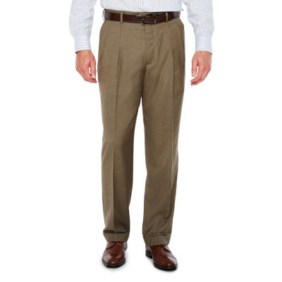 Stafford Sharkskin Stretch Pleated Pants Classic Fit-JCPenney