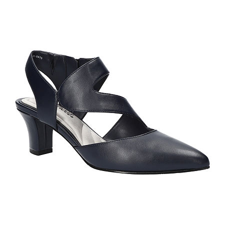 Easy Street Womens Venue Stiletto Heel Pumps, 7 Extra Wide, Blue