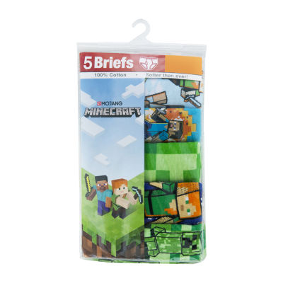Little Boys Minecraft 5 Pack Briefs Bup2433