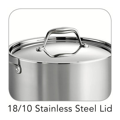 Tramontina Gourmet 6-qt. Tri-Ply Clad 18/10 Stainless Steel Induction-Ready Sauce Pot with Lid