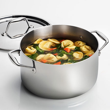 Tramontina Gourmet 6-qt. Tri-Ply Clad 18/10 Stainless Steel Induction-Ready Sauce Pot With Lid, One Size, Silver