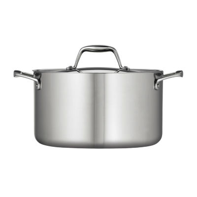 Tramontina Gourmet 6-qt. Tri-Ply Clad 18/10 Stainless Steel Induction-Ready Sauce Pot with Lid