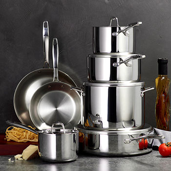 Tramontina Gourmet 12-pc. Tri-Ply Clad 18/10 Stainless Steel  Induction-Ready Cookware Set