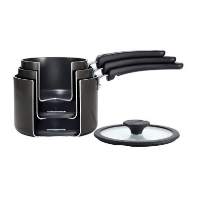 Tramontina Aluminum Non-Stick Sauce Pan 6-pc. Nesting Set