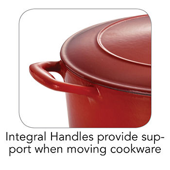  Tramontina Enameled Cast Iron 7-Qt. Covered Round Dutch Oven -  Red: Home & Kitchen