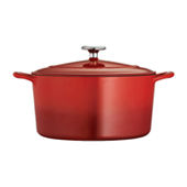 Crock Pot Artisan 7 Quart Oval Enameled Cast Iron Dutch Oven In Scarlet Red  : Target