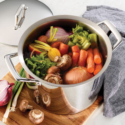 Tramontina® Gourmet Prima Tri-Ply Stainless Steel Covered Stock Pot