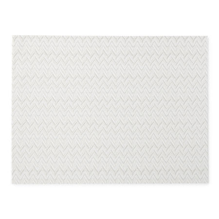 Loom + Forge Chevron Vinyl 4-pc. Placemat, One Size, Silver