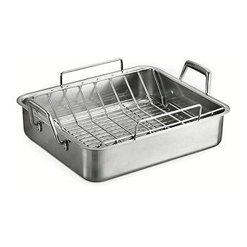 Choice 13 Qt. Aluminum Baking and Roasting Pan with Handles - 26