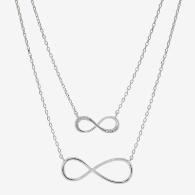 Sparkle Allure Womens Cubic Zirconia Infinity 2-pc. Necklace Set