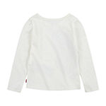 Levi's Toddler Girls Round Neck Long Sleeve Graphic T-Shirt