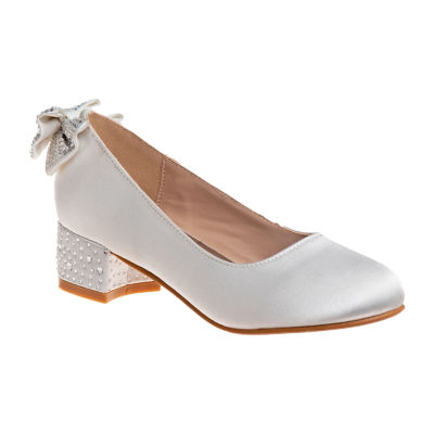 Badgley Mischka Julianne Little & Big Kid Girls Round Closed Toe Block Heel Pumps