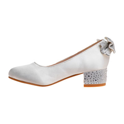Badgley Mischka Julianne Little & Big Kid Girls Round Closed Toe Block Heel Pumps