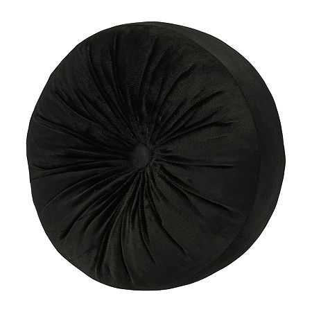 Queen Street Montecito Round Throw Pillow, One Size, Black