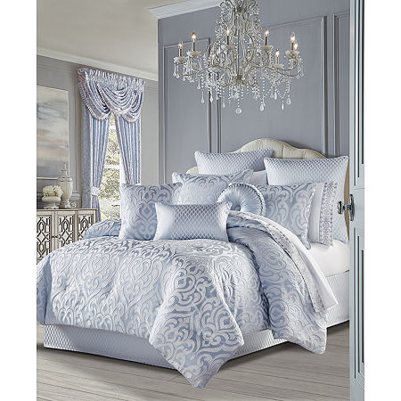 Queen Street Linda 3-pc. Damask + Scroll Extra Weight Comforter Set, One Size, Blue