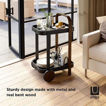 Umbra Bellwood Metal-Top Serving Cart, One Size, Black