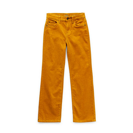 Thereabouts Little & Big Girls Straight Corduroy Pant, 18.5 Plus , Yellow