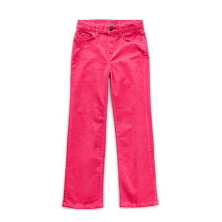 Thereabouts Little & Big Girls Straight Corduroy Pant, 18.5 Plus , Pink