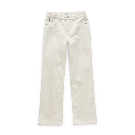 Thereabouts Little & Big Girls Straight Corduroy Pant, 14.5 Plus , White