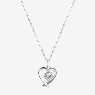 Sterling Silver Linked Heart Necklace