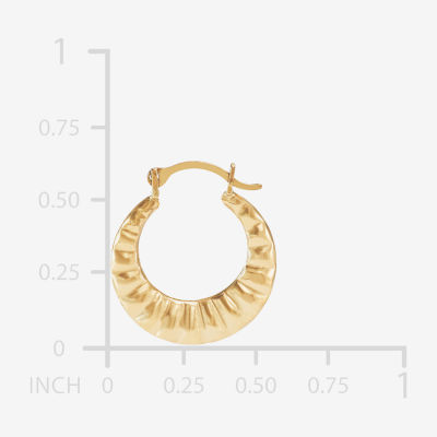 14K Gold 15.4mm Hoop Earrings