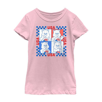 Little & Big Girls Crew Neck Short Sleeve Care Bears Graphic T-Shirt