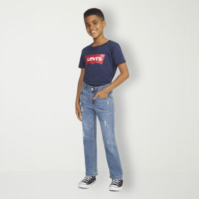 Levi's Little Boys Adjustable Waist Mid Rise 514 Straight Leg Jean