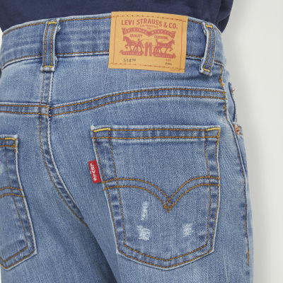 Levi's Little Boys Adjustable Waist Mid Rise 514 Straight Leg Jean