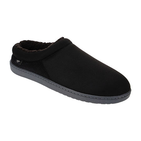 Dockers Mens Memory Foam Clog Slippers, Medium, Black