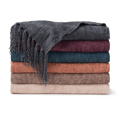 Ella Jayne Viscose Chenille Throw Blanket