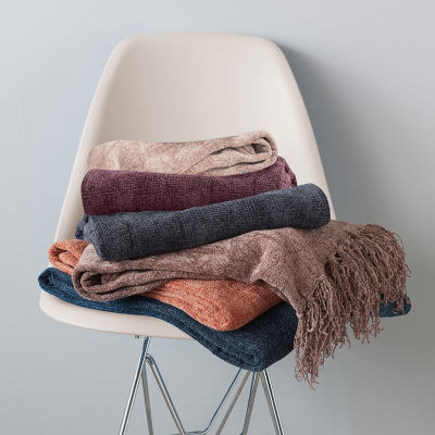 Ella Jayne Viscose Chenille Throw Blanket