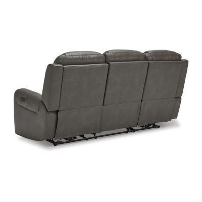 Signature Design by Ashley Card Player Track-Arm Reclining Sofa