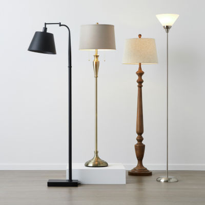 Collective Design By Stylecraft Brass Metal Floor Lamp