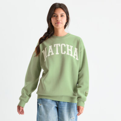 New World Womens Juniors Crew Neck Long Sleeve Sweatshirt, Color