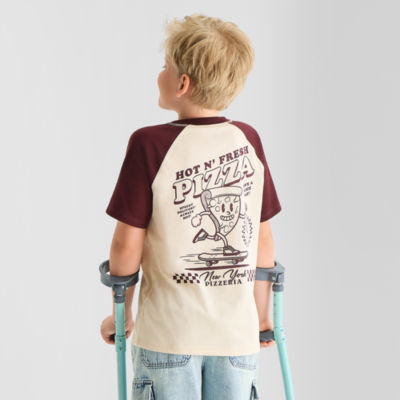 Thereabouts Little & Big Kid Boys Easy-on + Easy-off Sensory Friendly Crew Neck Short Sleeve Adaptive T-Shirt
