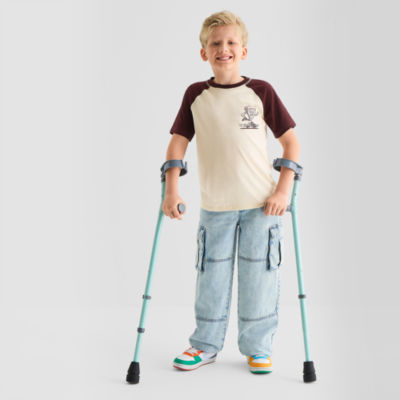 Thereabouts Little & Big Kid Boys Easy-on + Easy-off Sensory Friendly Crew Neck Short Sleeve Adaptive T-Shirt