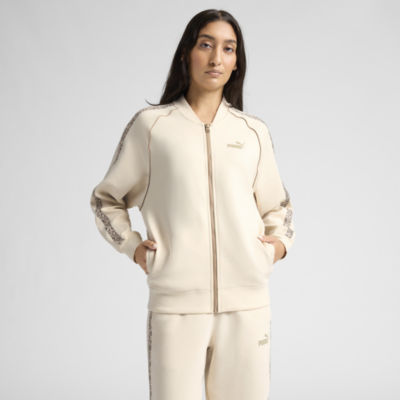 Puma Womens Animal Print Relxed Track Jacket