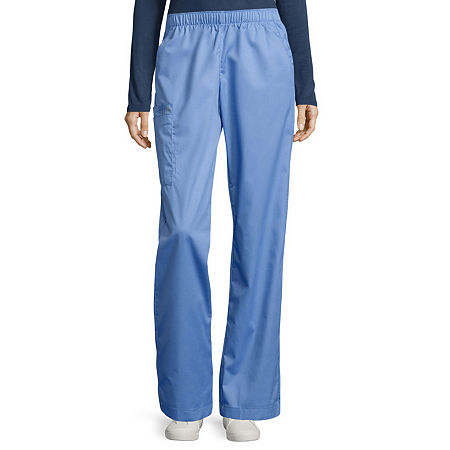 Wink Wonderwork 501 Pull-On Cargo Womens Tag Free Scrub Pants, 3x-large Tall, Blue