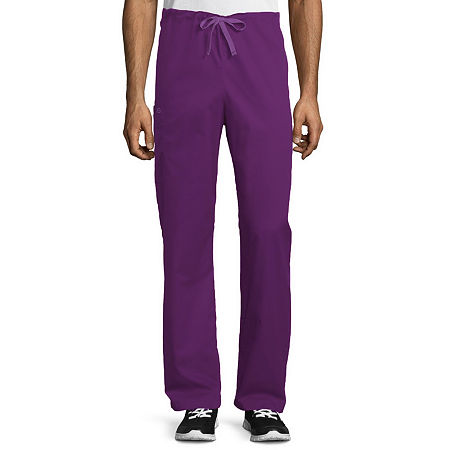 Wink Wonderwork 500 Drawstring Cargo Unisex Adult Big And Tall Tag Free Scrub Pants, 3x-large, Purple