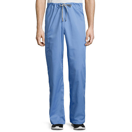 Wink Wonderwork 500 Drawstring Cargo Unisex Adult Big And Tall Tag Free Scrub Pants, 2x-large, Blue