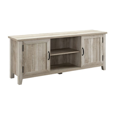 Farmhouse 2-Door Simple Rustic TV Stand