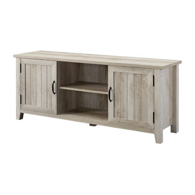 Farmhouse 2-Door Simple Rustic TV Stand