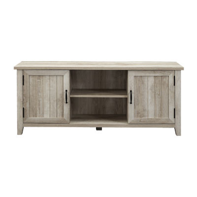 Farmhouse 2-Door Simple Rustic TV Stand